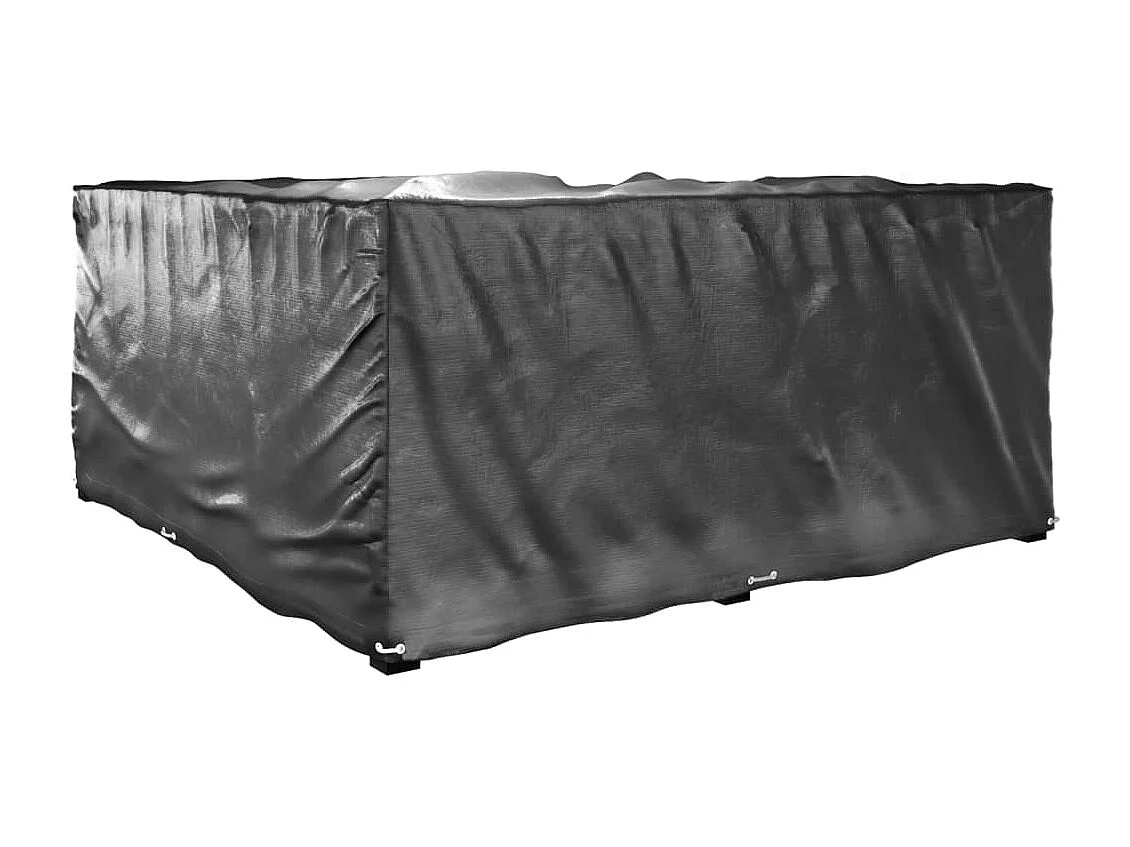 Housses de salon de jardin en forme de L 2 pcs 16 ?illets