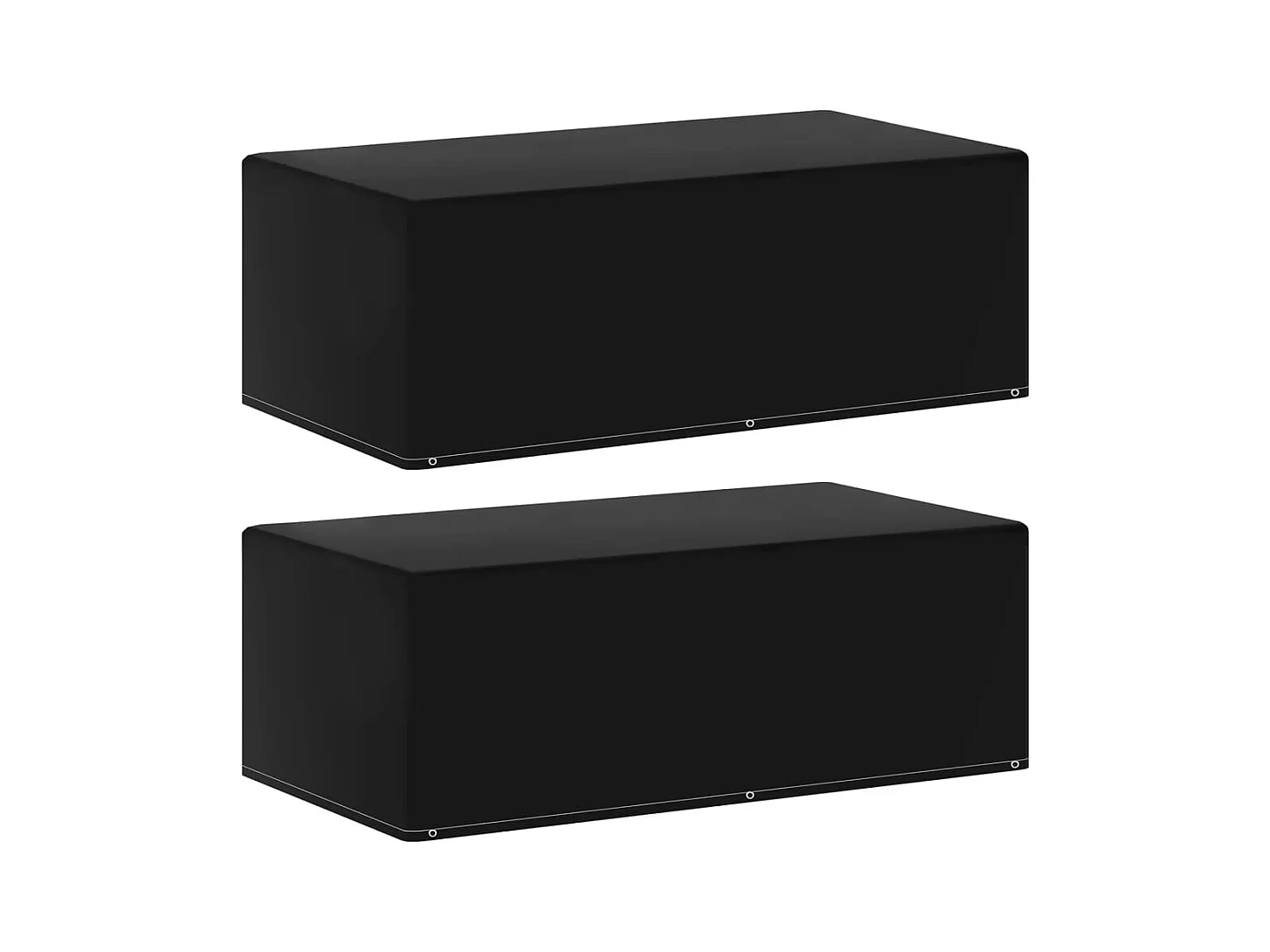 Housses de meubles de jardin 2pcs 6?illets barbecue 170x90x60cm