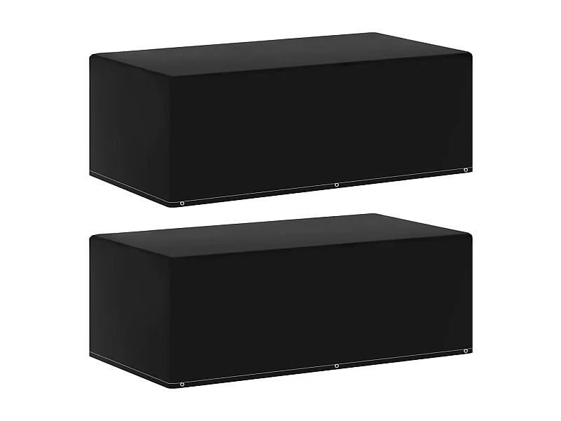 Housses de meubles de jardin 2pcs 6?illets barbecue 170x90x60cm