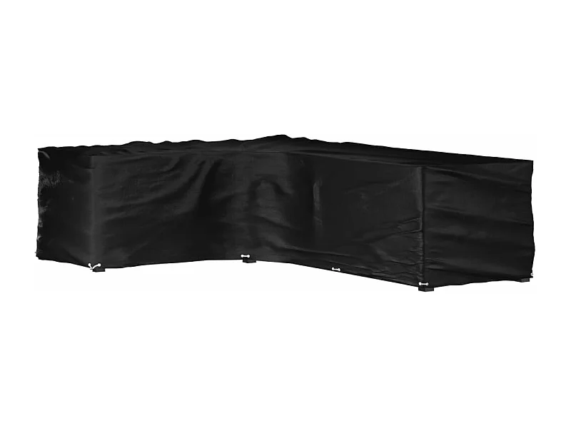 Housse de salon de jardin en forme de L 18 ?illets 220x285x80cm