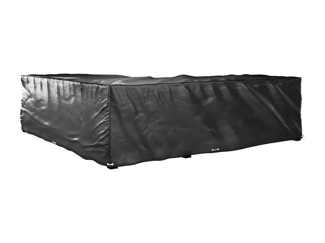 Fundas para muebles de jardín en forma de L, 2 piezas, 16 ojales