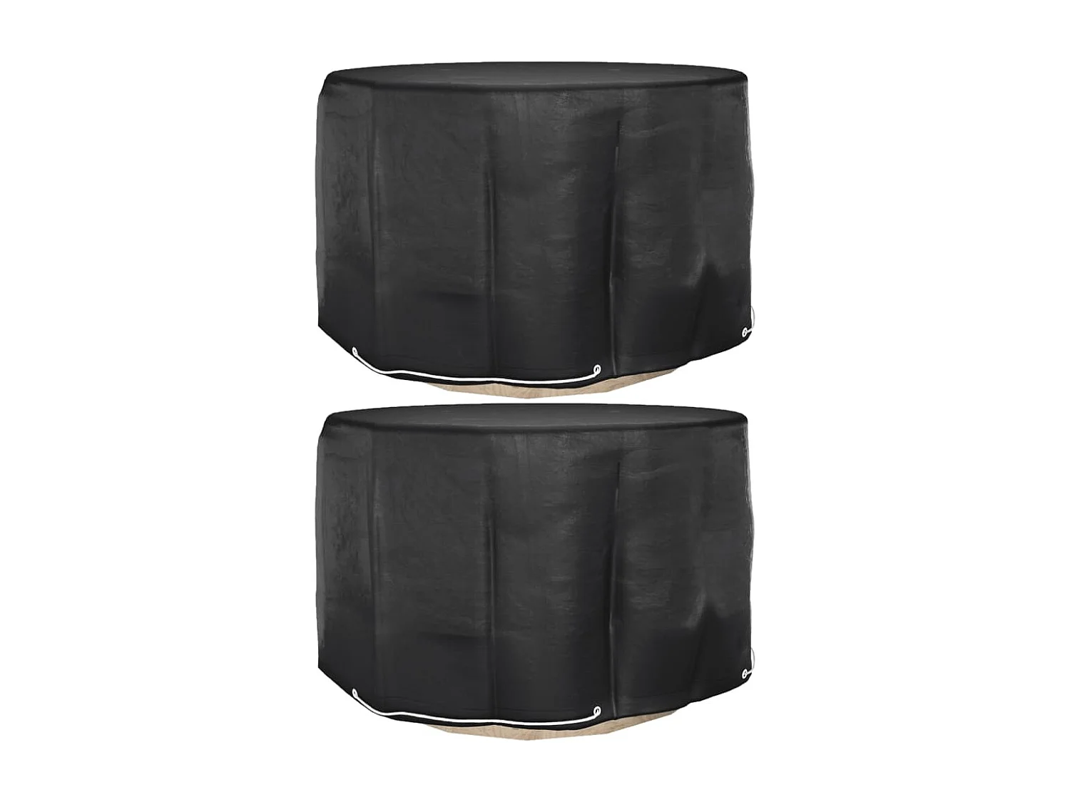 Housses pour meubles de jardin 2 pcs 6 ?illets ?125x75 cm rond