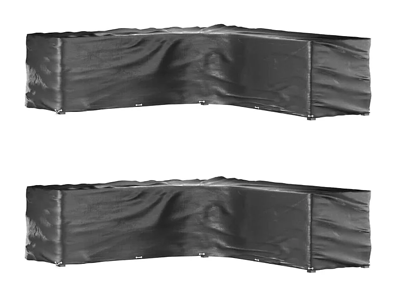 Capas para móveis de jardim em formato L 2 peças 20 ilhós