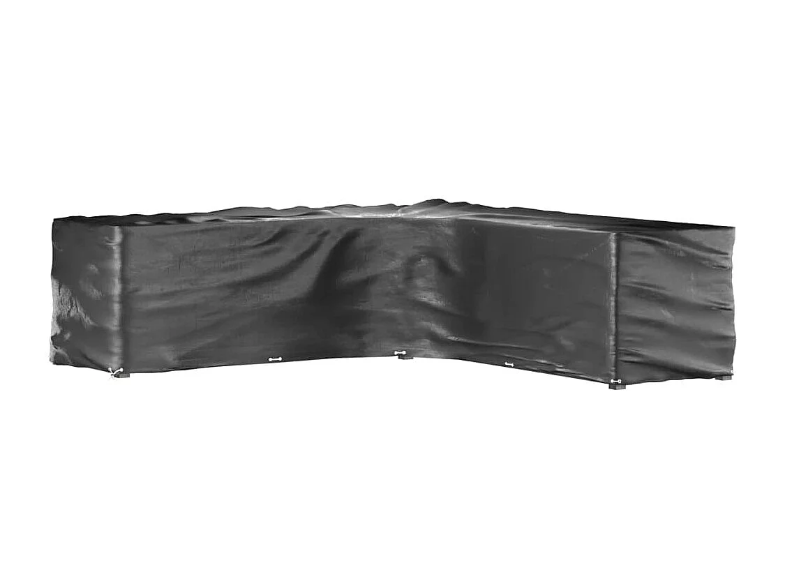 Housses de salon de jardin en forme de L 2 pcs 20 ?illets