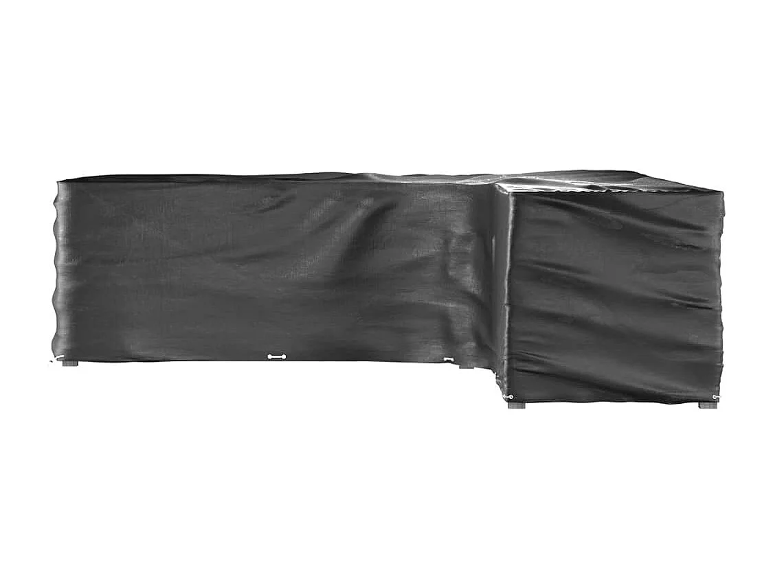 Housses de salon de jardin en forme de L 2 pcs 20 ?illets