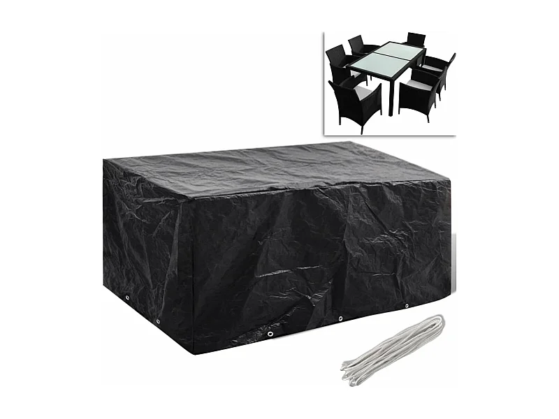 Capa para móveis de jardim 8 ilhós 240 x 140 x 90 cm