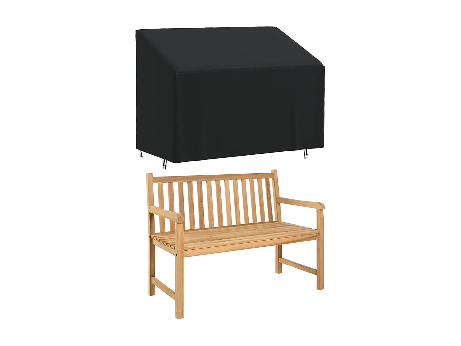 Housses de banc 2 places 2 pcs 134x70x65/94cm tissu oxford 420D