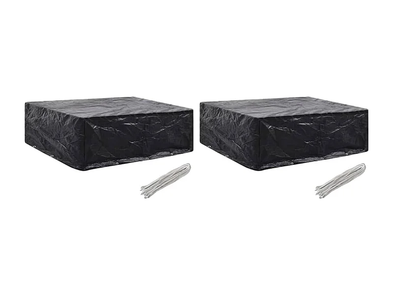 Fundas para muebles de jardín 2 uds 8 ojales 250x210x90 cm