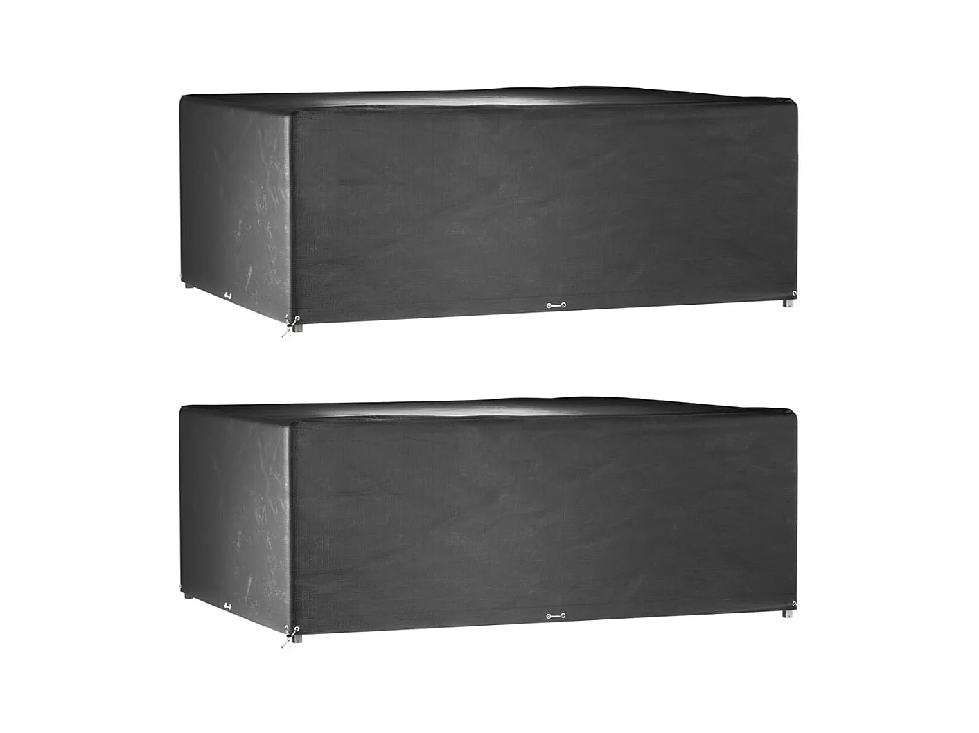 Housses de salon de jardin 2 pcs 16 ?illets rectangulaire