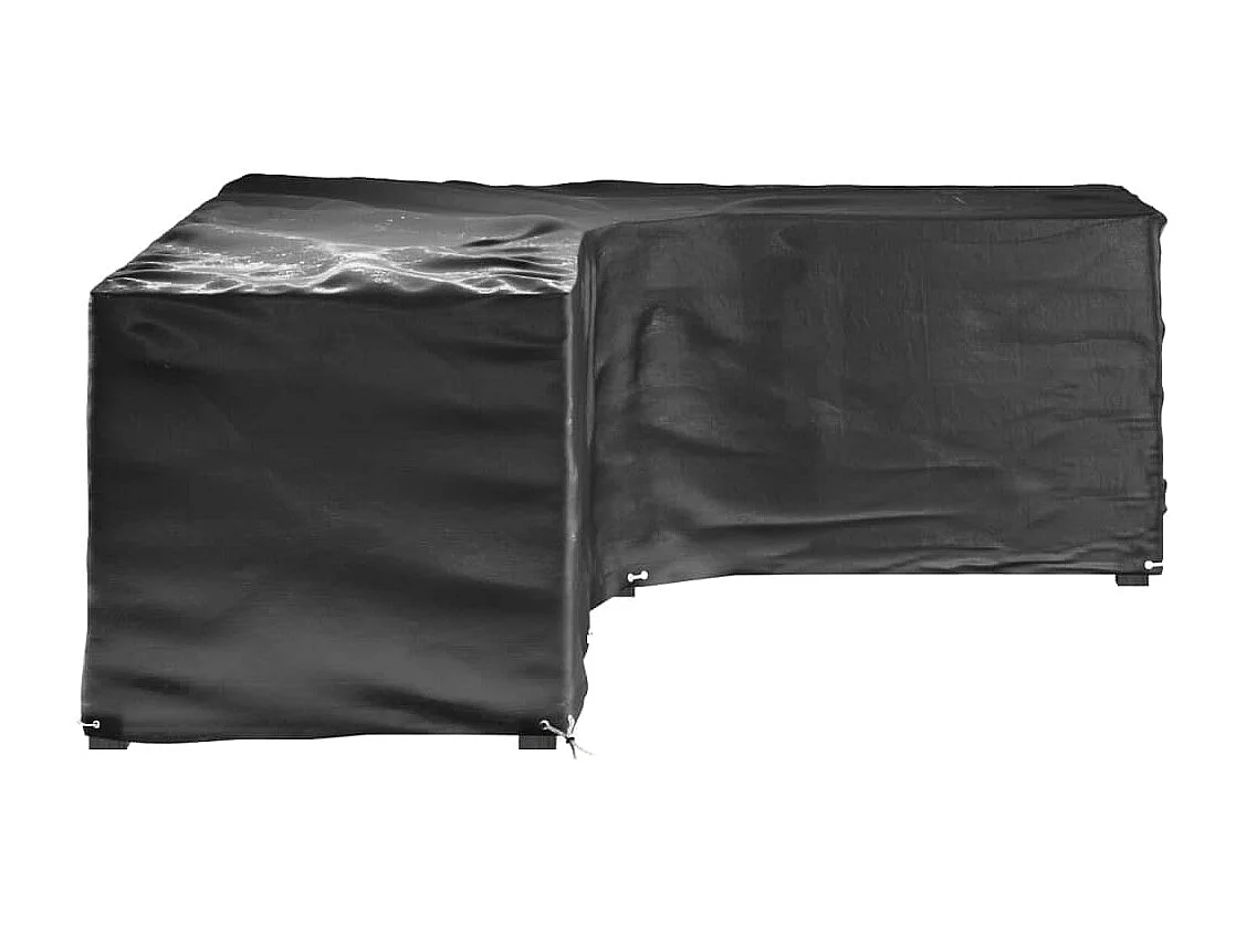 Capas para móveis de jardim em formato L 2 peças 18 ilhós