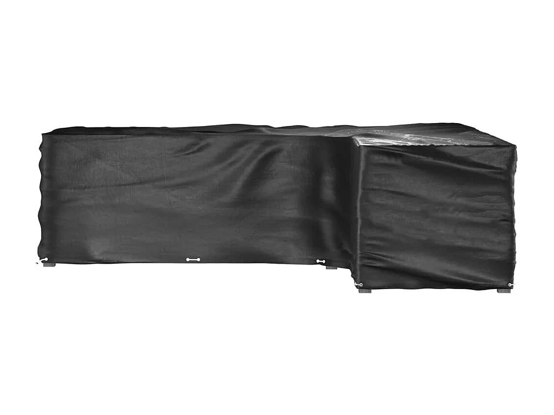 Capas para móveis de jardim em formato L 2 peças 18 ilhós