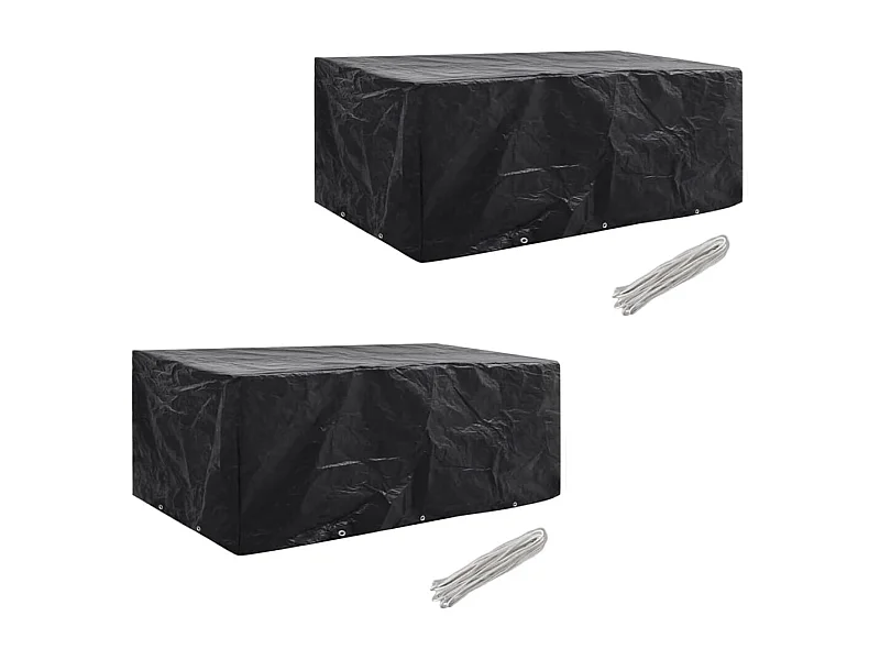 Housses de salon de jardin 2 pcs Rotin 10 ?illets 229 x 113 cm