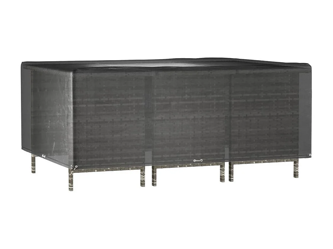 Fundas para muebles de jardín 2 uds 12 ojales rectangulares