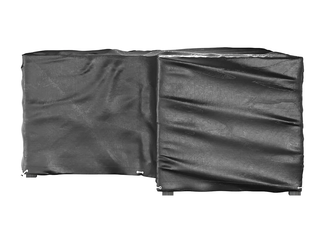 Coperture per mobili da giardino a forma di L, 2 pezzi, 12 occhielli