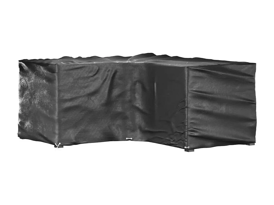 Housses de salon de jardin en forme de L 2 pcs 12 ?illets
