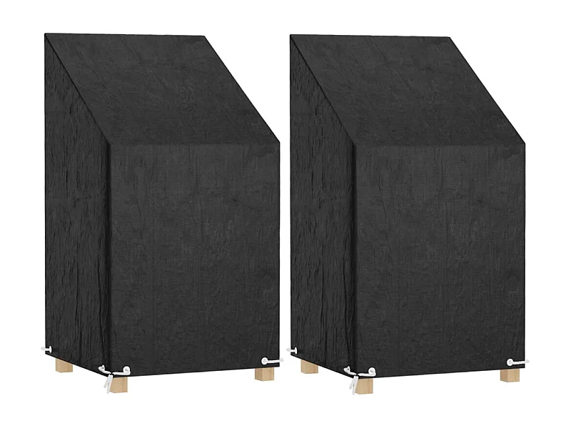 Fundas para sillas de jardín 2 uds 8 ojales 65x65x80/120 cm PE