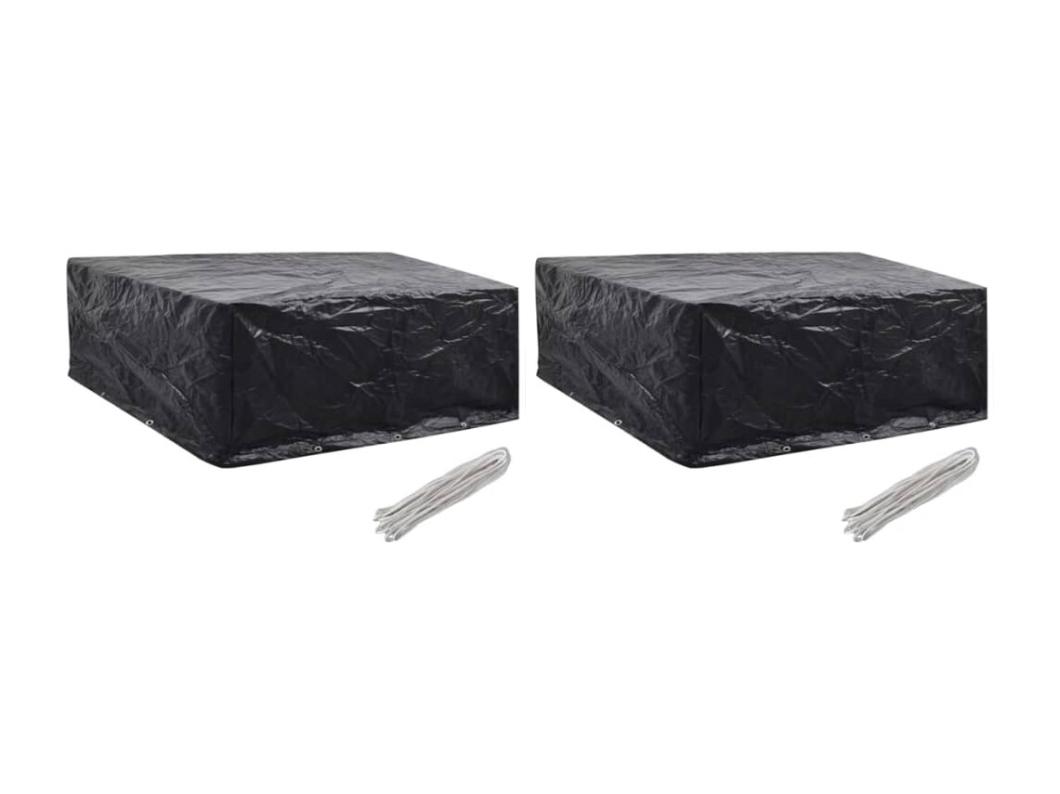 Housses de salon de jardin 2 pcs 10 ?illets 260x260x90 cm