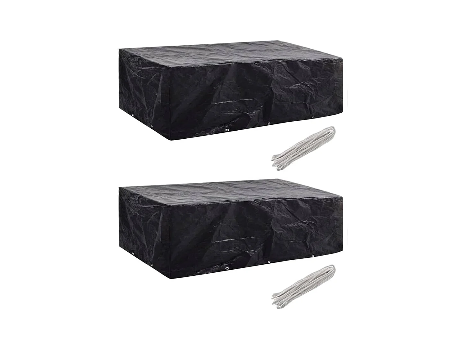 Housses de salon de jardin 2 pcs Rotin 10 ?illets 300 x 140 cm