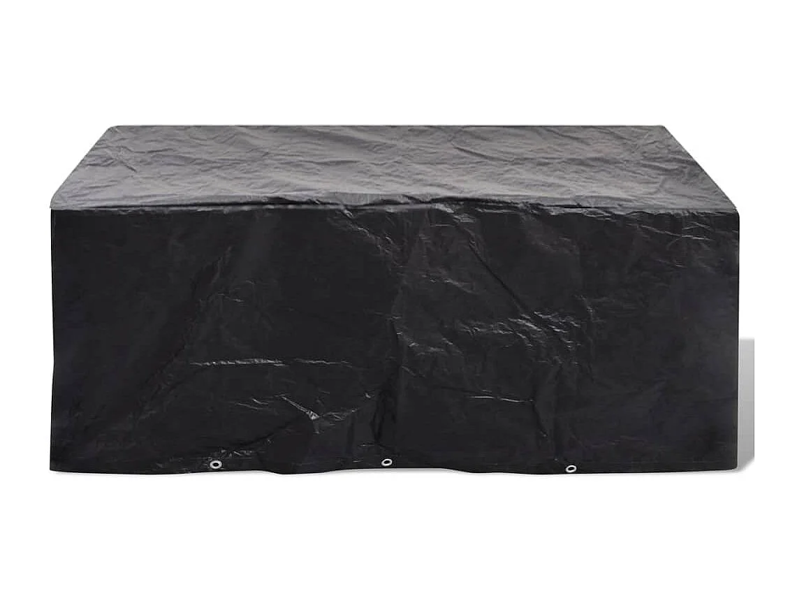 Fundas para muebles de jardín 2 uds. Ratán 10 ojales 240 x 140 cm