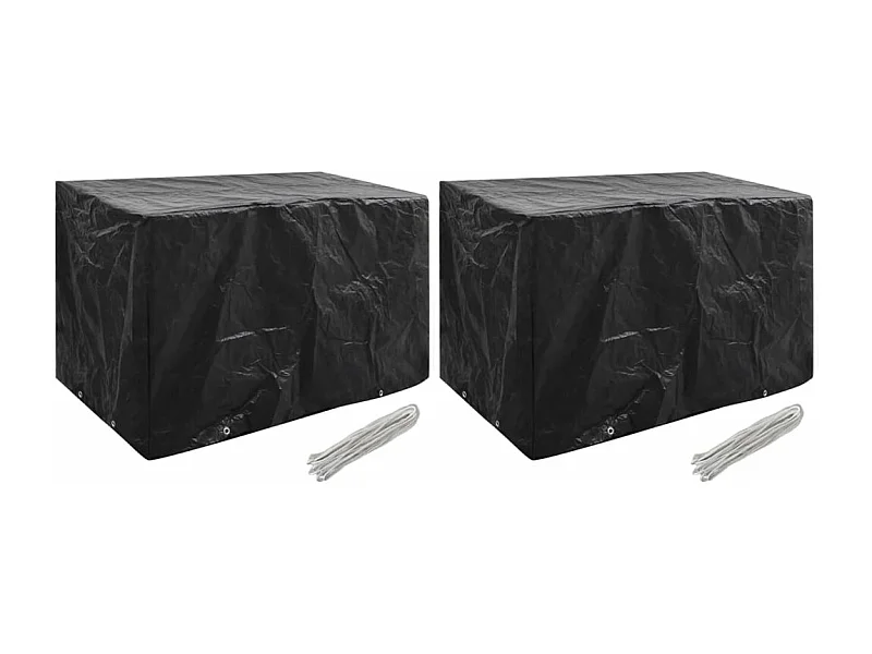 Housses de salon de jardin 2 pcs 8 ?illets 140x70x90 cm