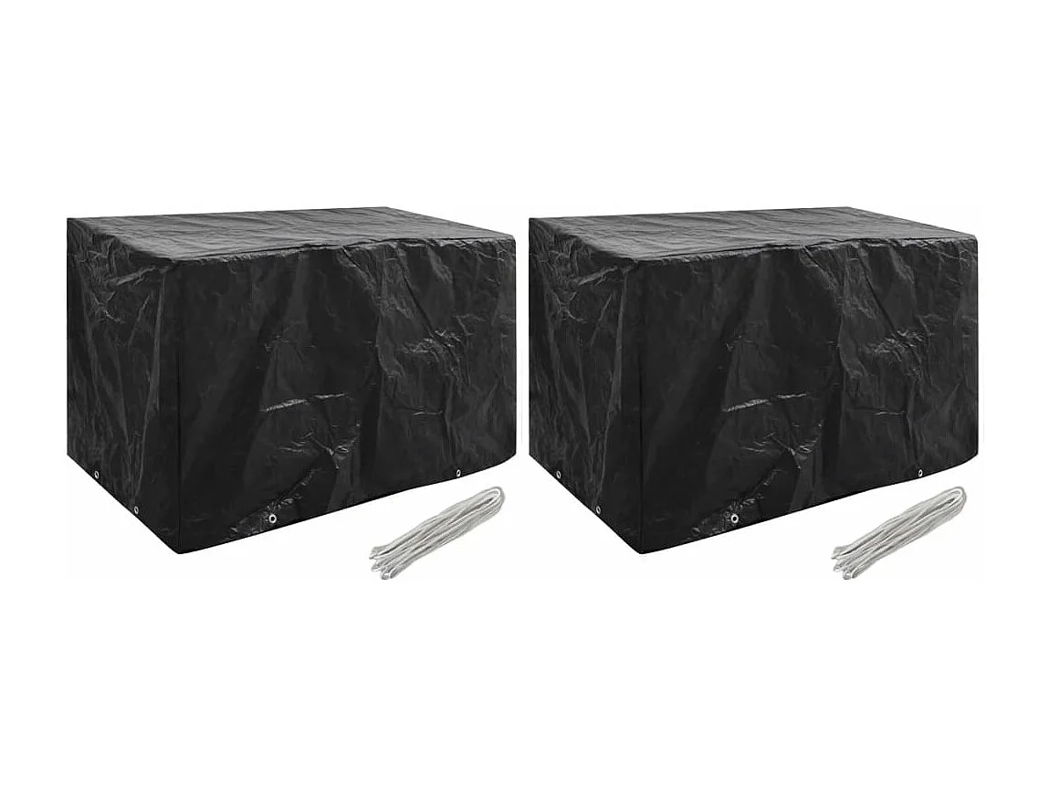 Housses de salon de jardin 2 pcs 8 ?illets 140x70x90 cm