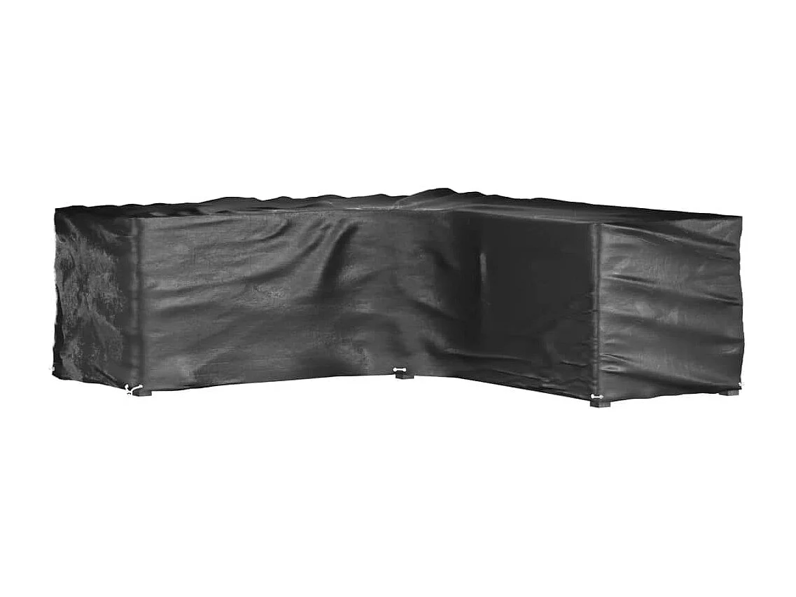 Capas para móveis de jardim em formato L 2 peças 16 ilhós
