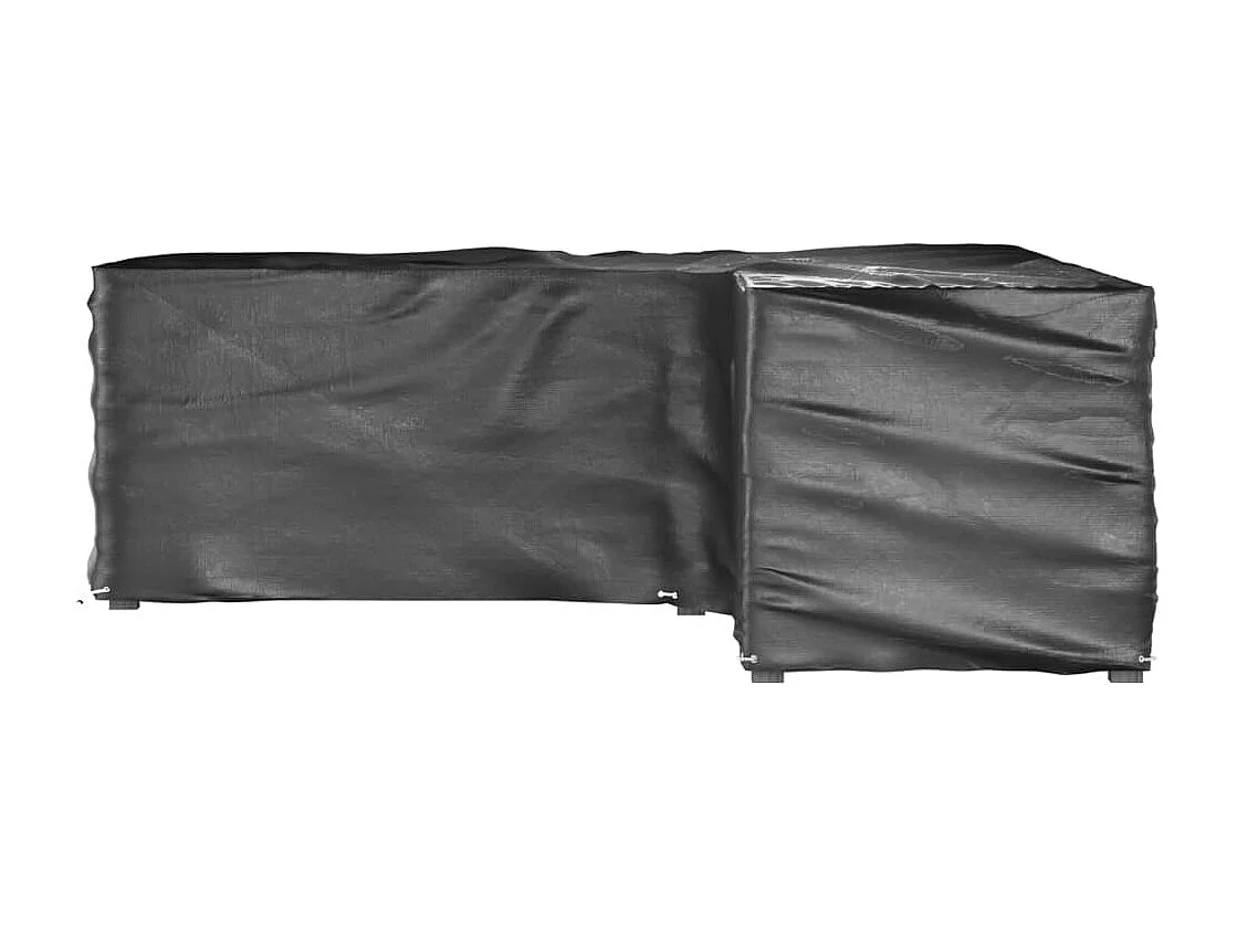 Capas para móveis de jardim em formato L 2 peças 16 ilhós