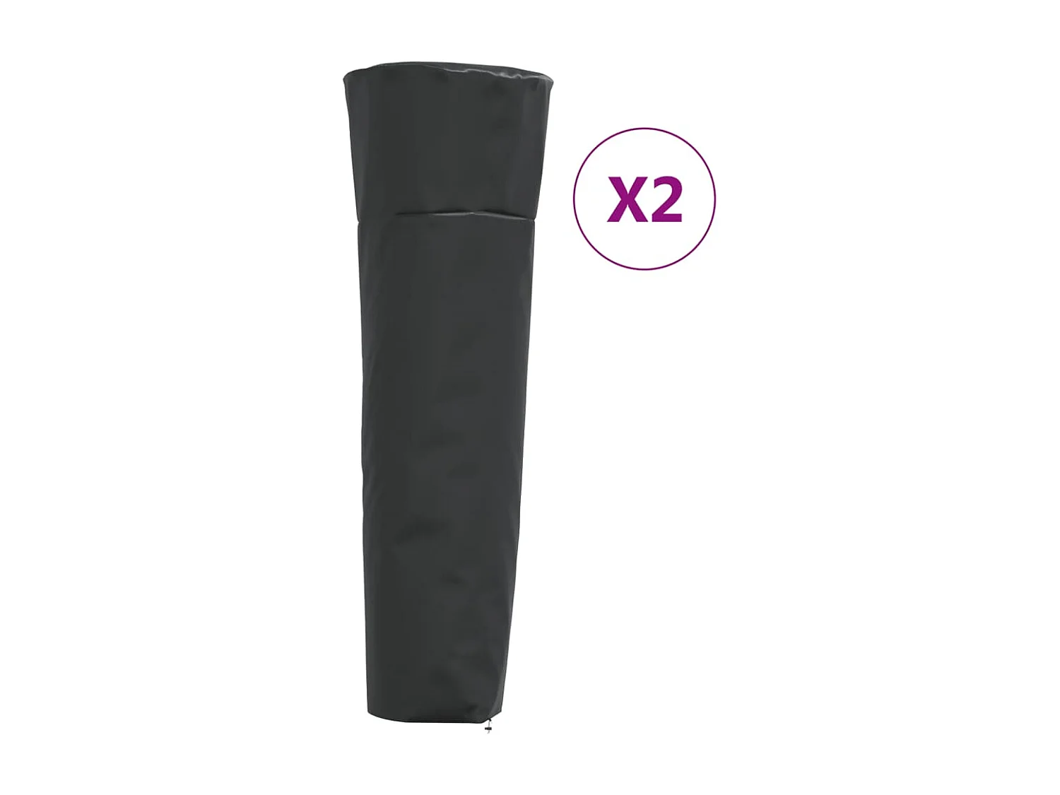 Housses de chauffage 2 pcs forme de pyramide tissu oxford 420D