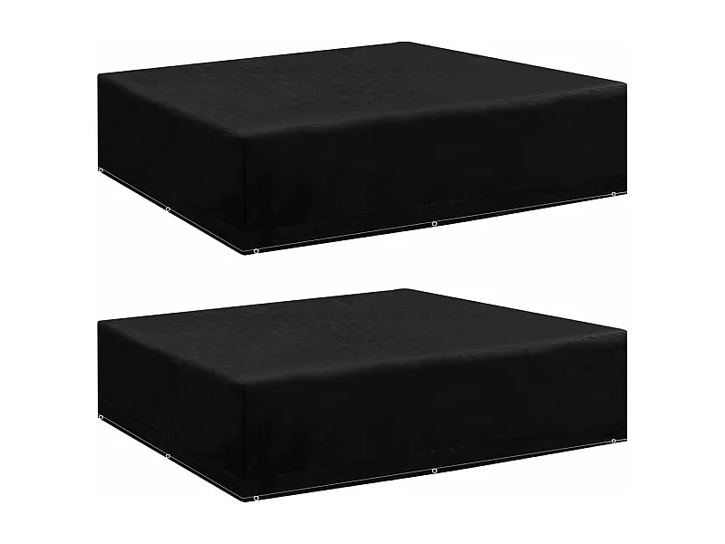Housses de salon de jardin 2 pcs 8 ?illets 200x200x70 cm