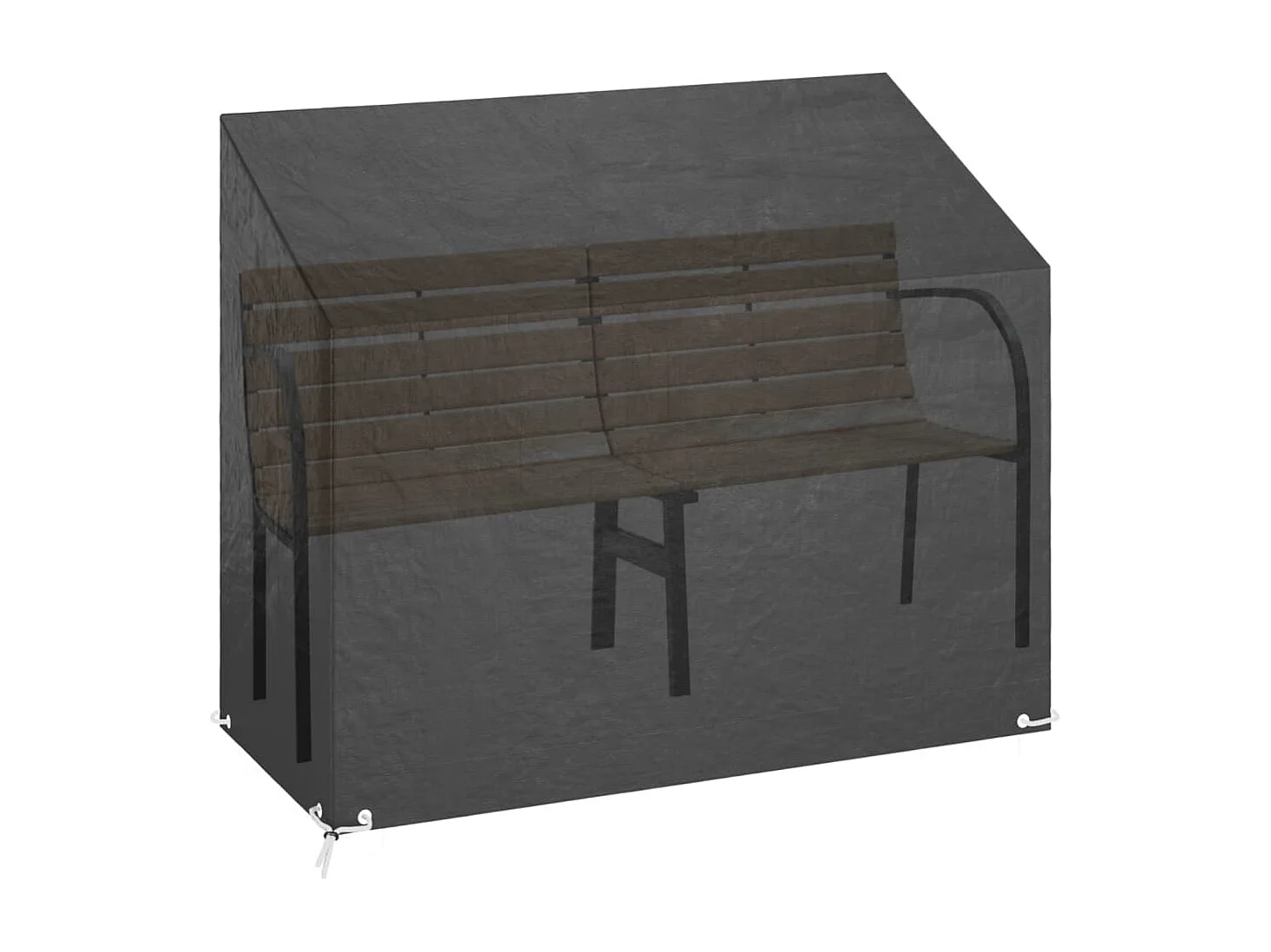 Gartenbank-Bezüge 2 Stk. 8 Ösen 160x70x70/88 cm PE