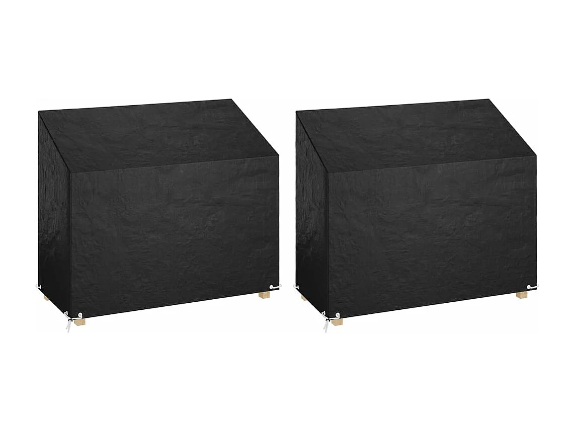 Housses de banc de jardin 2 pcs 8 ?illets 160x70x70/88 cm PE