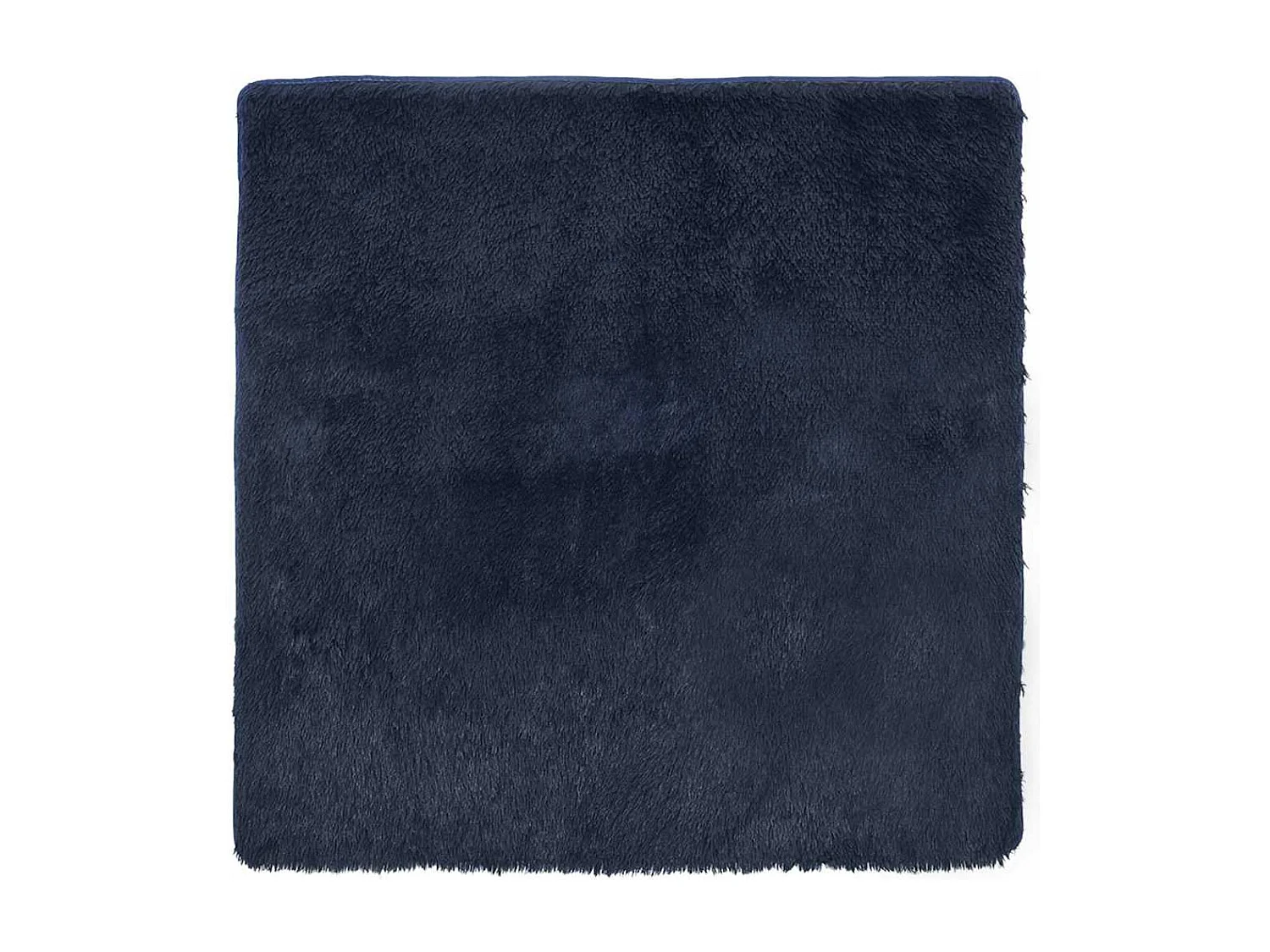 Tapis shaggy à poils longs NAVARRA bleu marine 160x160 cm