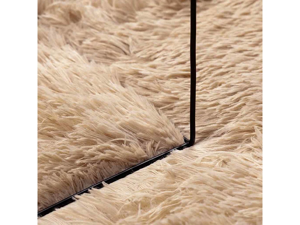 Tapis Shaggy à poils longs NAVARRA beige 200x290 cm polyester