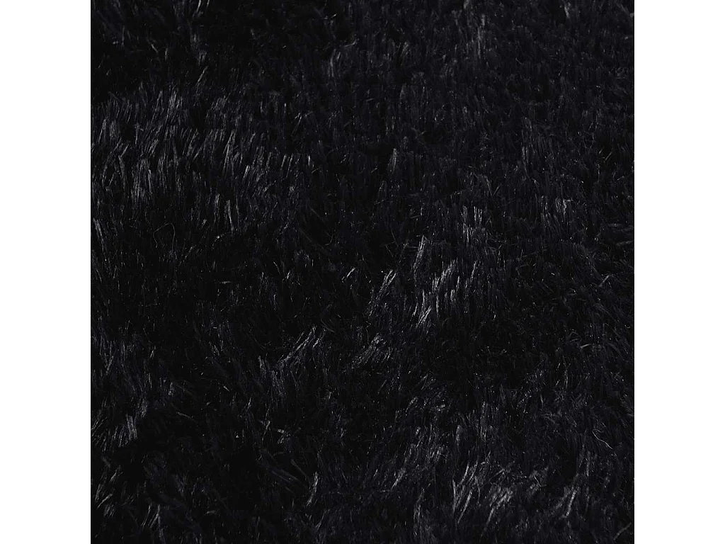 NAVARRA zwart shaggy langpolig tapijt 100x100 cm polyester