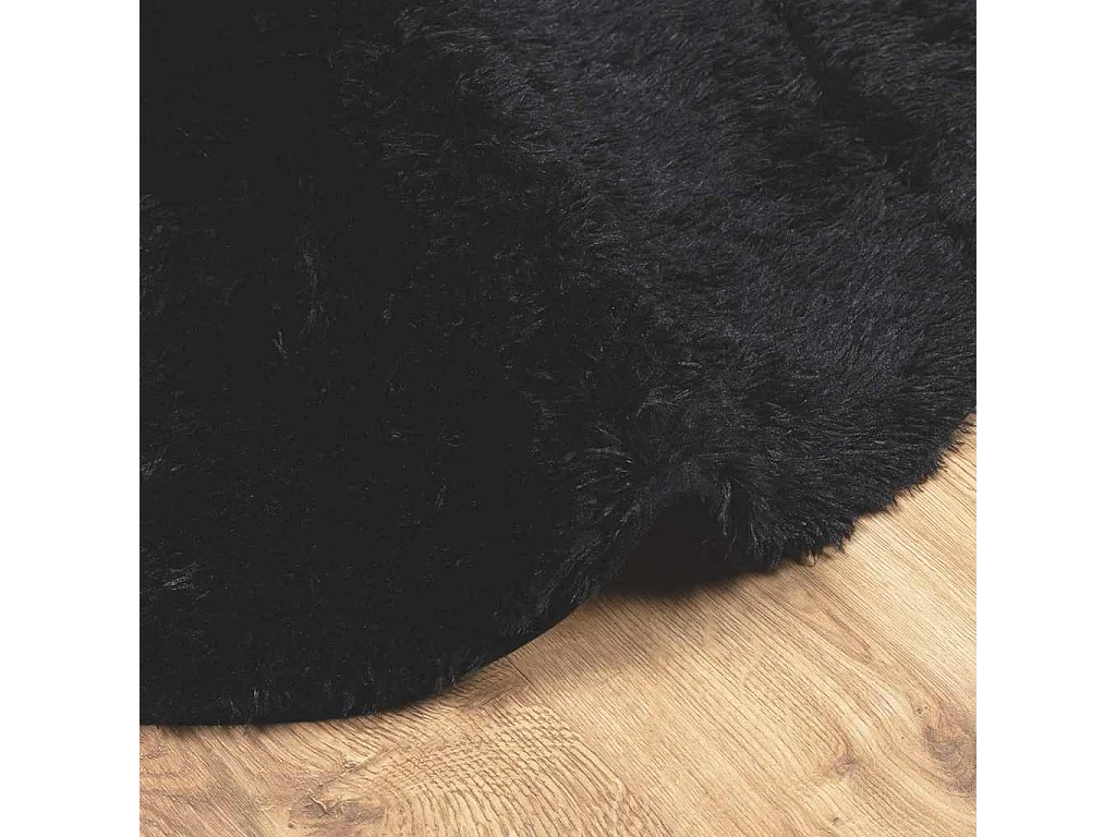 Tappeto NAVARRA nero shaggy a pelo lungo 120x120 cm poliestere