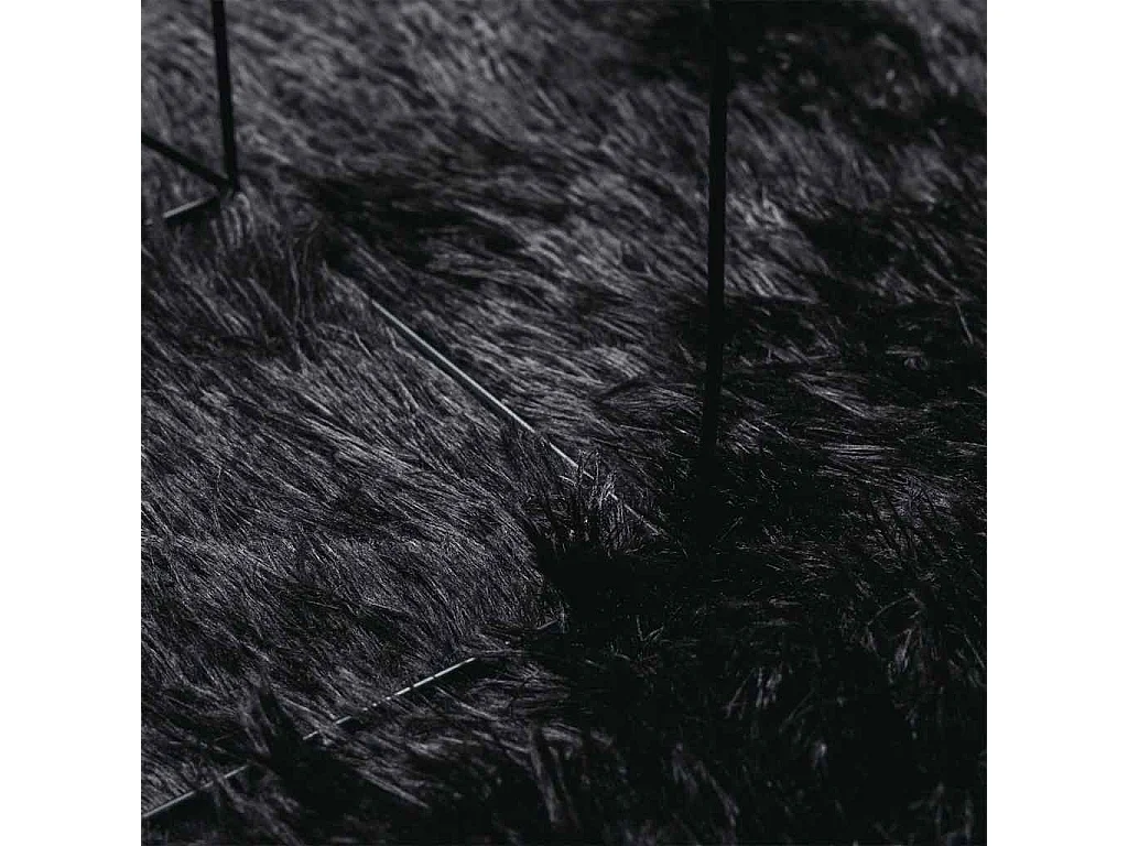 Tappeto NAVARRA nero shaggy a pelo lungo 120x120 cm poliestere