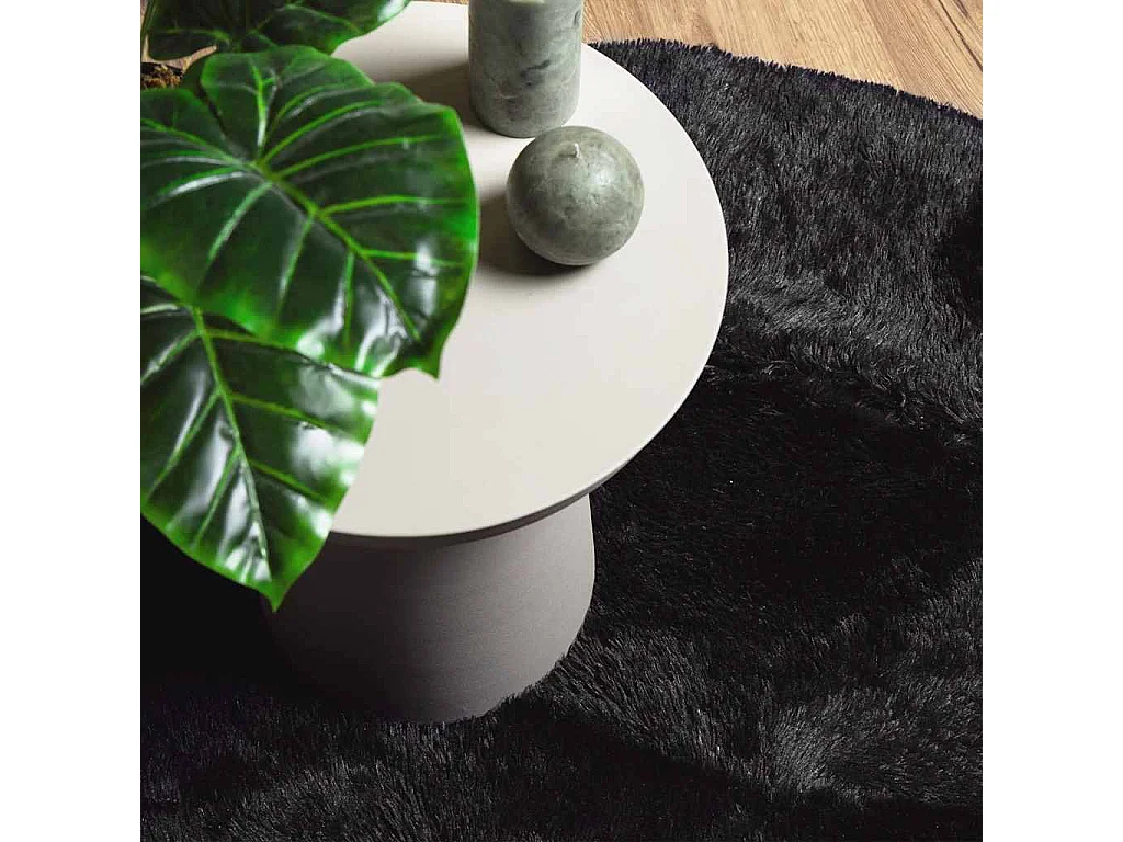 Tappeto NAVARRA nero shaggy a pelo lungo 120x120 cm poliestere
