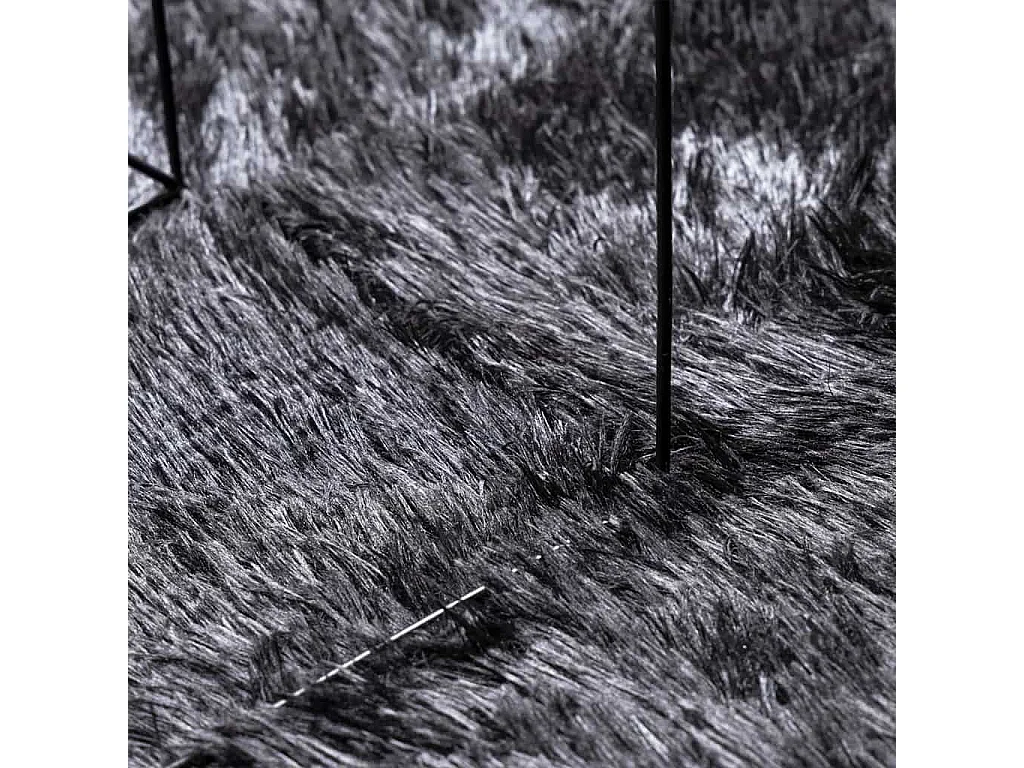 Tapis Shaggy à poils longs NAVARRA gris foncé 120x170 cm