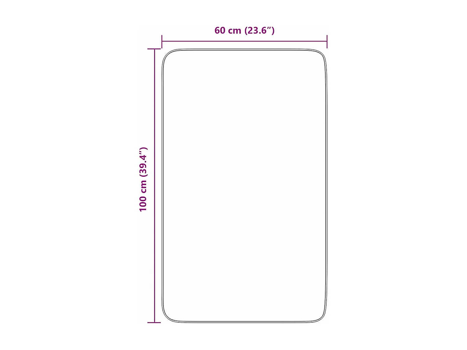 Alfombra peluda de pelo largo NAVARRA rosa polvo 60x100 cm