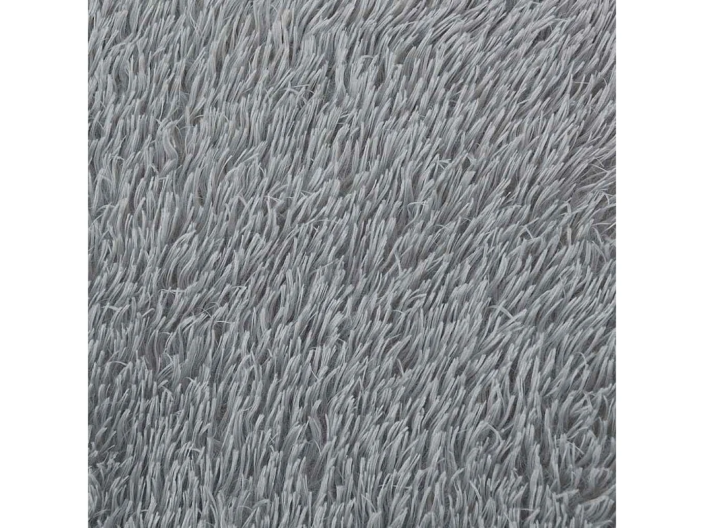 Tapis Shaggy à poils longs NAVARRA gris argenté 240x240 cm