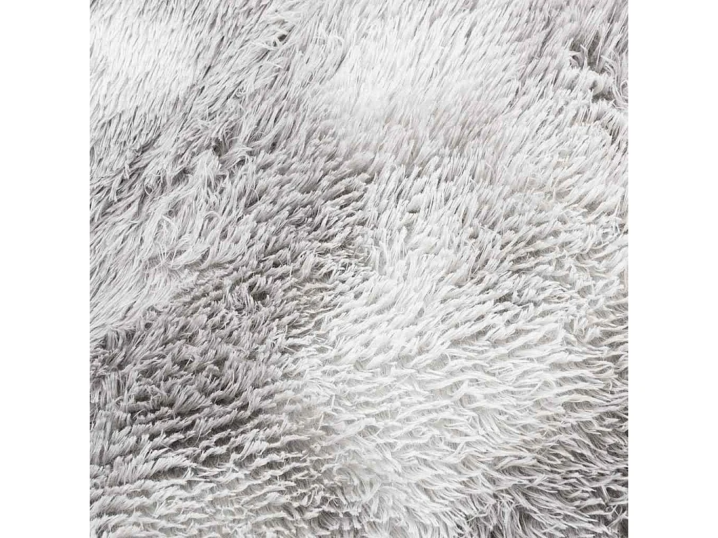 Tapis Shaggy à poils longs NAVARRA gris clair 160x160 cm