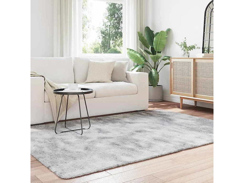 Tapis shaggy à poils longs NAVARRA gris clair 160x230 cm
