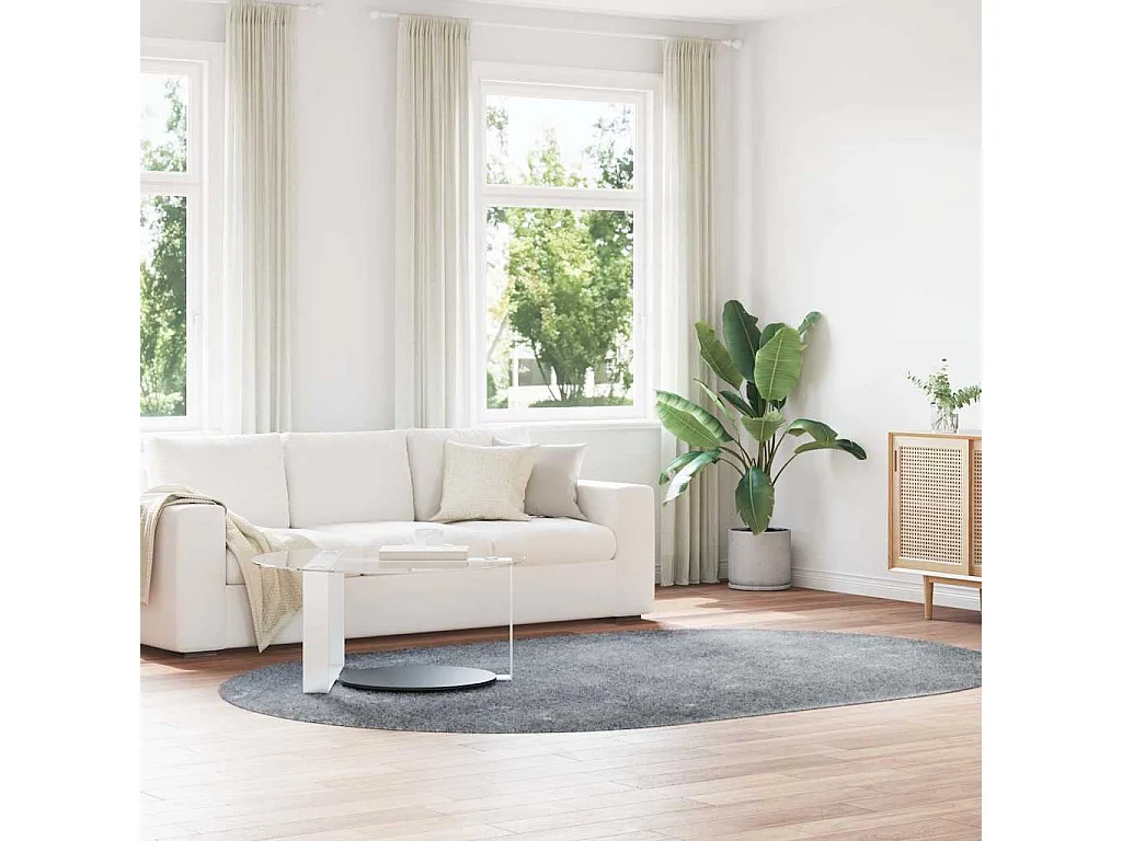 NAVARRA zilvergrijs langpolig shaggy tapijt 300x200 cm