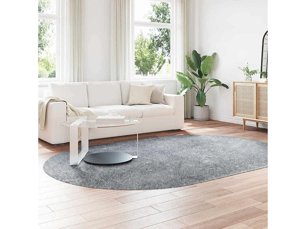 NAVARRA zilvergrijs langpolig shaggy tapijt 300x200 cm