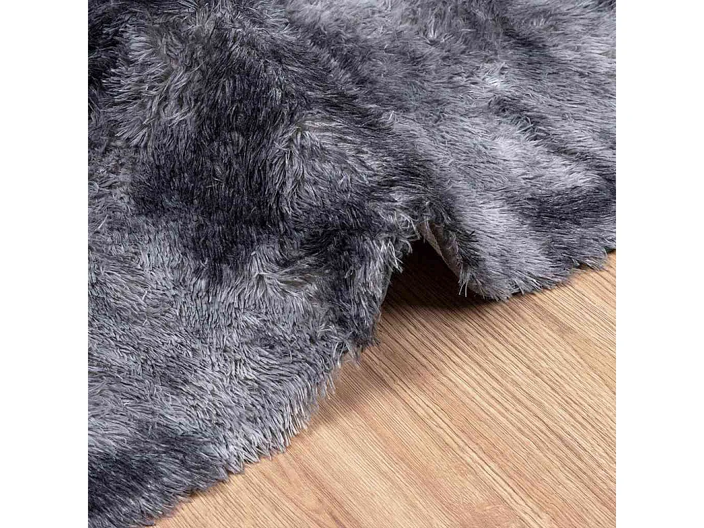 Shaggy vloerkleed met lange pool NAVARRA donkergrijs 200x200 cm