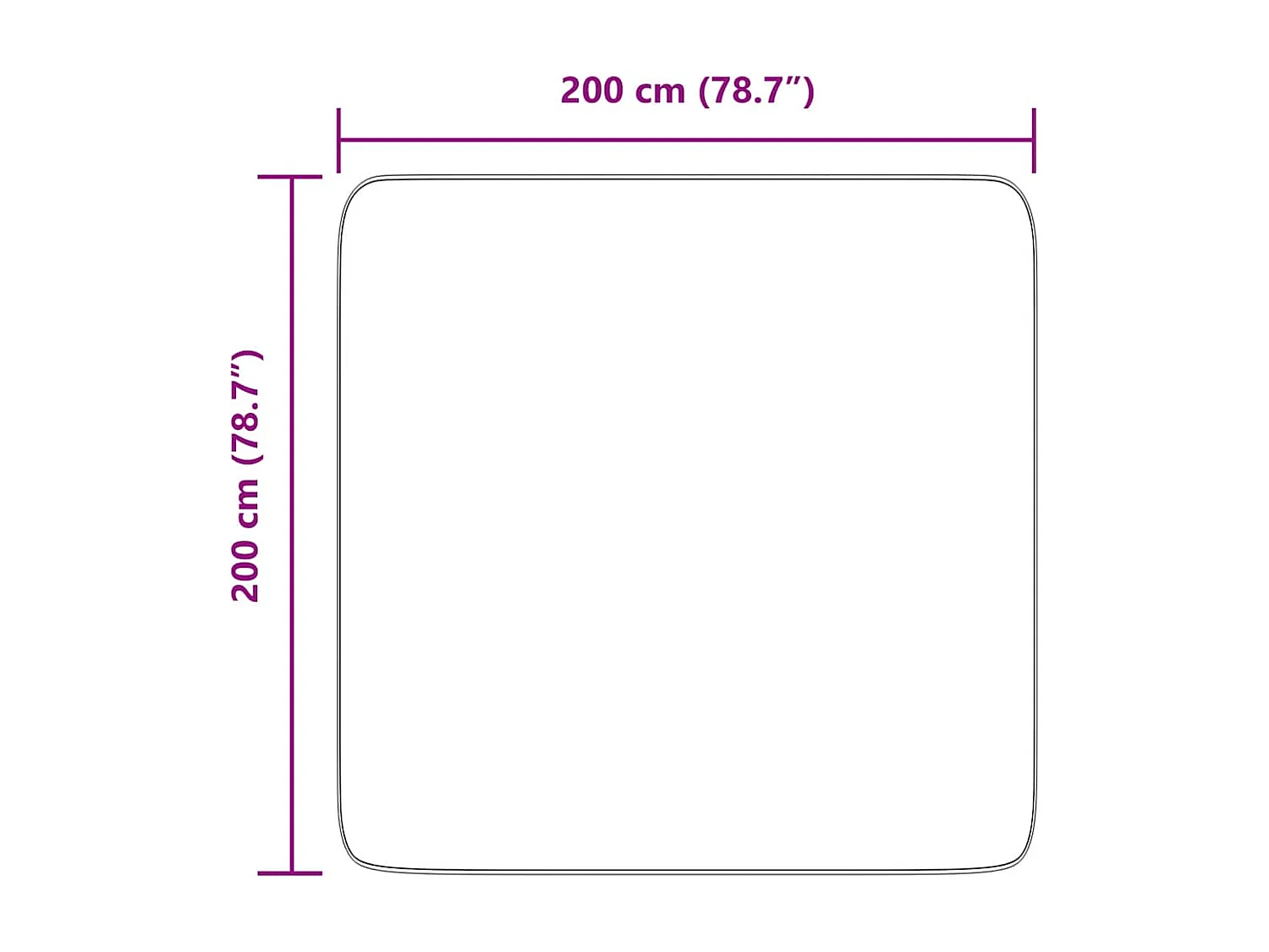 Shaggy vloerkleed met lange pool NAVARRA donkergrijs 200x200 cm