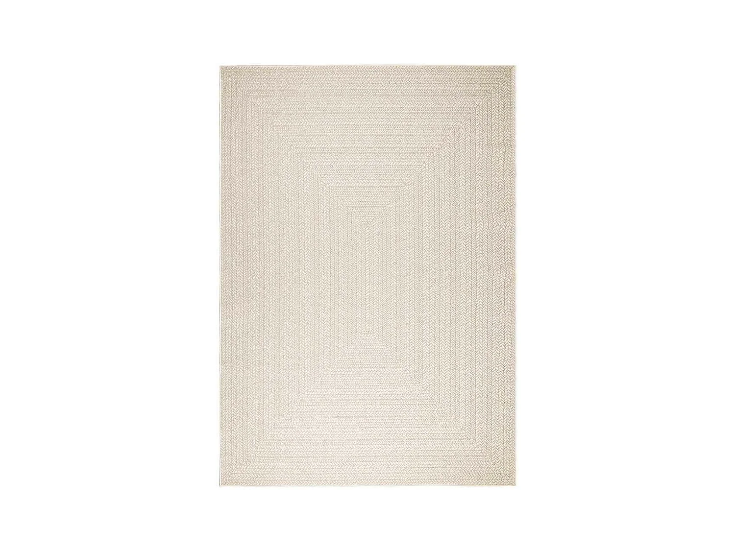 Tapis ZIZUR crème 200x290 cm aspect de jute intérieur extérieur