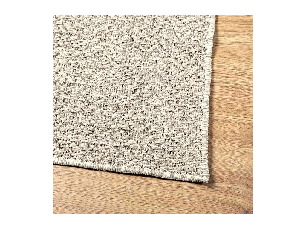 Tapis ZIZUR crème 200x290 cm aspect de jute intérieur extérieur