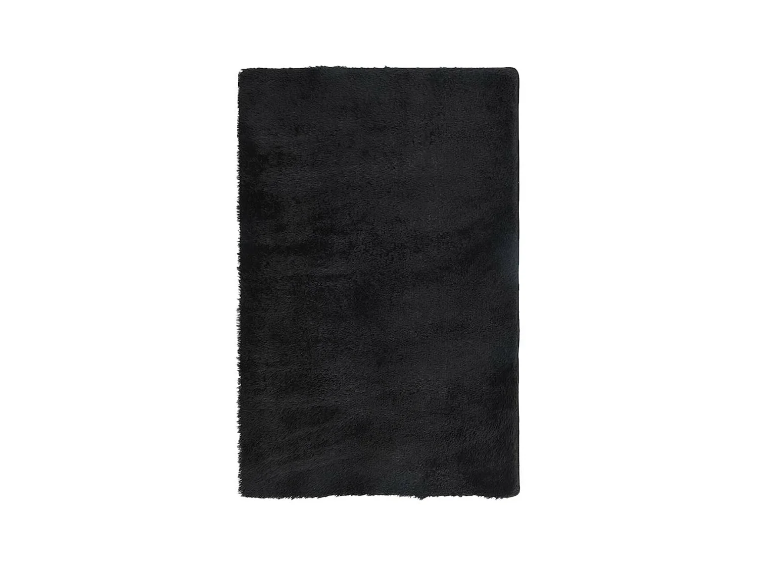 Tapis Shaggy à poils longs NAVARRA noir 130x200 cm polyester