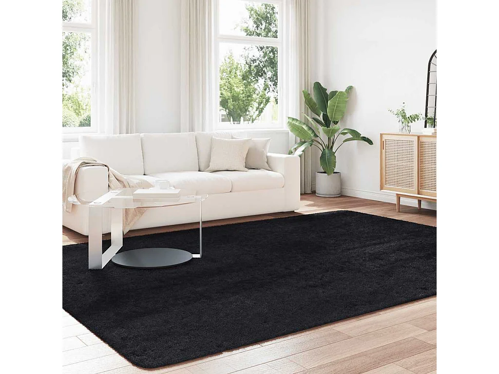 Tappeto NAVARRA nero shaggy a pelo lungo 240x340 cm poliestere